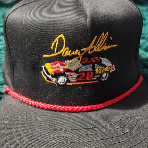 Vintage Davey Allison #28 Havoline NASCAR Snapback Hat with Rope Trim 80s/90s - Picture 1 of 6